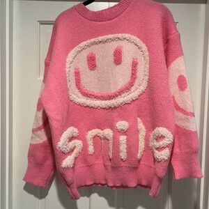 Cheerful Pink Smile Sweater